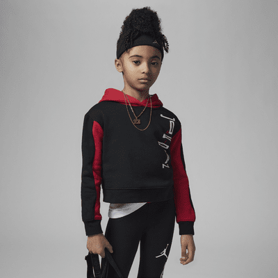 Air Jordan 11 Varsity Pullover Hoodie Little Kids Hoodie in Black Size 4 35C283 023